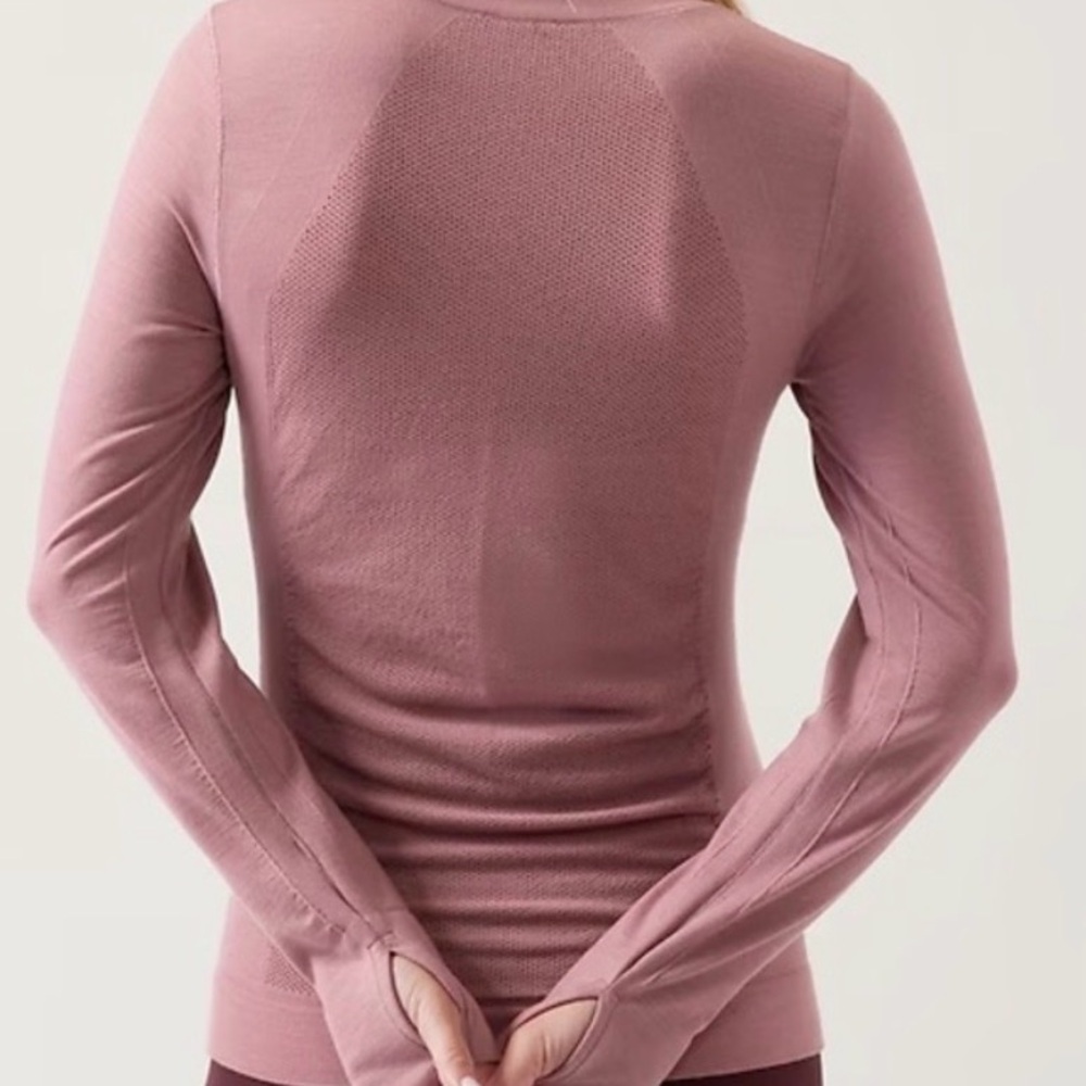 Athleta Foresthill Ascent Seamless Top Long Sleeve Merino Wool Size Medium - Picture 2 of 10